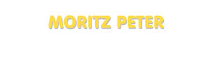 Der Vorname Moritz Peter